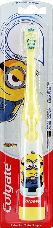 Colgate Minions Kids Battery Extra Soft Toothbrush Dječja električna četkica za zube "Minions", žuta