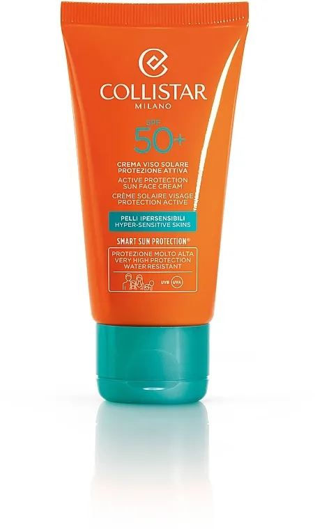 Collistar Active Protection Sun Face Cream SPF 50+ Krema za sunčanje za lice "Active Protection"