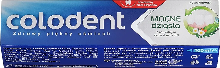 Colodent Mocne Dziąsła Pasta za zube