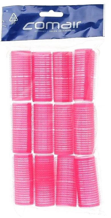 Comair Set čičak uvijača "Velcro plus", 12 komada, 25mm, roza