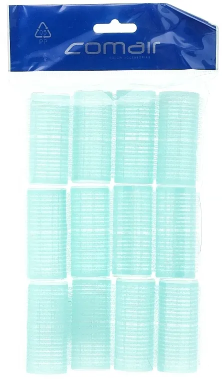 Comair Set čičak uvijača "Velcro plus", 12 komada, 28mm, plave boje