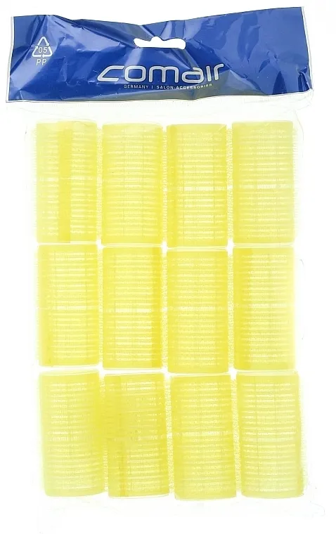 Comair Set čičak uvijača "Velcro plus", 12 komada, 32mm, žute boje