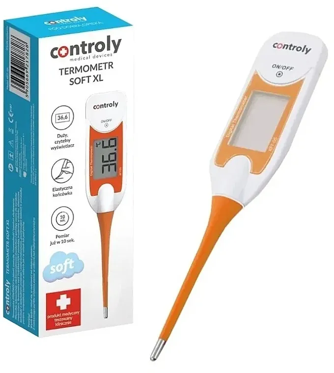 Controly Soft XL Elektronski termometar, narandžasti