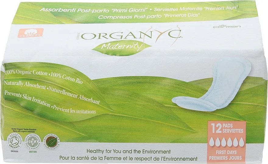 Corman Organski higijenski ulošci "Organyc" postpartum, 12kom