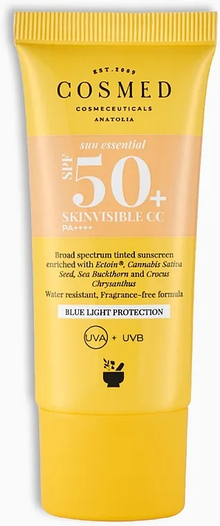 Cosmed Sun Essential Skinvisible CC SPF50 Tined Sunscreen CC krema za zaštitu od sunca