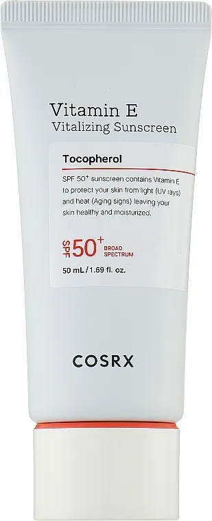 Cosrx Vitamin E Vitalizing Sunscreen SPF 50+ TOI et MOI Catchy
