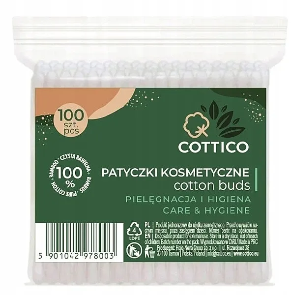 Cottico Kozmetički štapići, 100 kom.