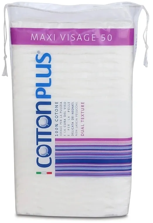 Cotton Plus Maxi Visage Vata jastučići, kvadratni, 50 kom