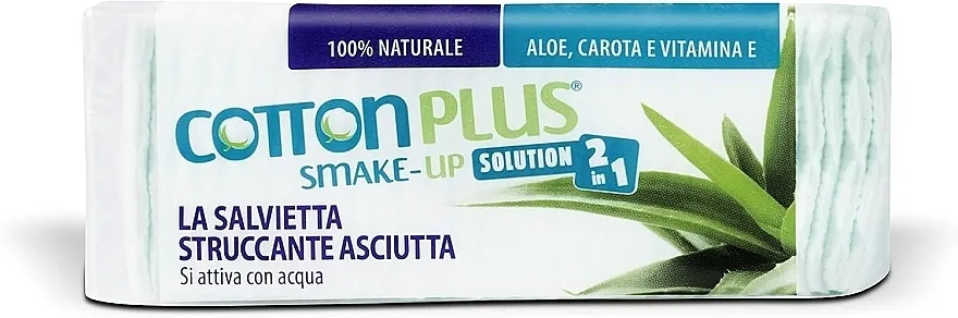 Cotton Plus Smake-Up Mini Water-activated diski za skidanje šminke sa aloe verom, 60 kom
