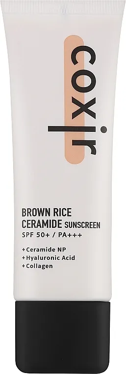Coxir Brown Rice Ceramide Sunscreen SPF 50+ Hibridna krema za sunčanje sa ceramidima