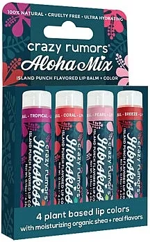Crazy Rumors Aloha Tinted Lip Mix Pack (lip/balm/4x4.25g) Set balzama za usne
