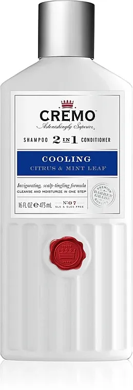 Cremo Citrus &amp; Mint Leaf 2in1 Cooling Shampoo Pobuđujući i osvežavajući šampon 2 u 1