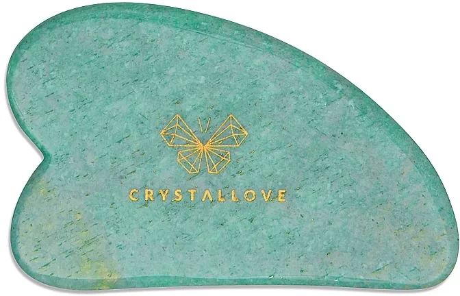 Crystallove Amazonite Gua Sha Facial Massage Plate Masažer za lice