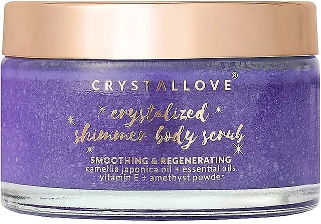 Crystallove Amethyst Shimmer Body Scrub Piling za telo sa ametistom
