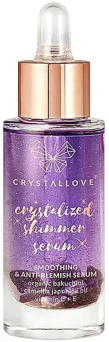 Crystallove Face Serum With Amethyst &amp; Bakuchiol Zaglađujući, posvjetljujući i regenerirajući serum za lice