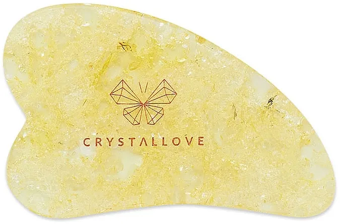Crystallove Lemon Amber Gua Sha Masažer za lice