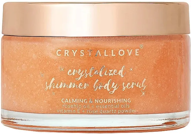 Crystallove Rose Quartz Shimmer Body Scrub Piling za telo sa ružičastim kvarcom
