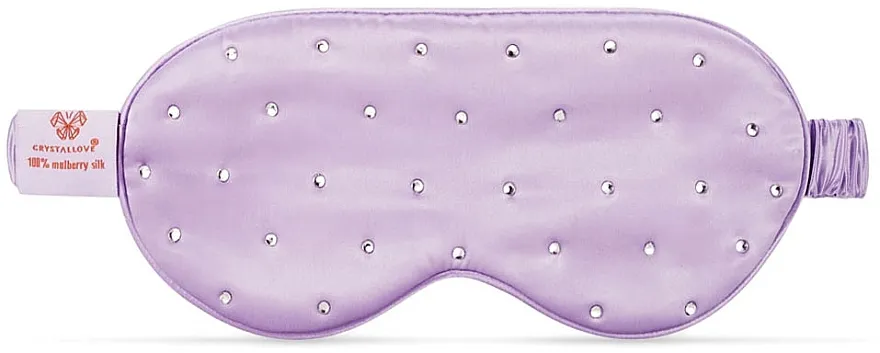 Crystallove Silk Blindfold With Crystals Lilac Svileni povez za oči, lila