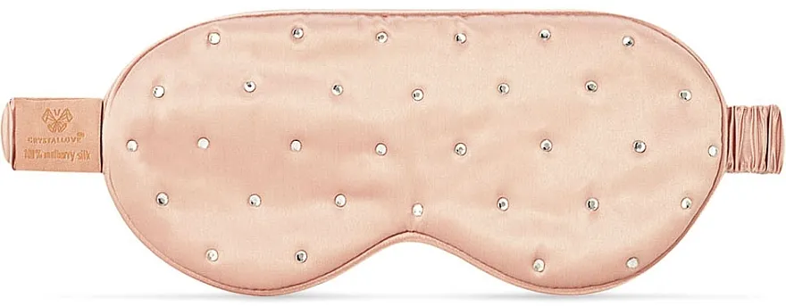 Crystallove Silk Blindfold With Crystals Rose Gold Svileni povez za oko, ružičasto zlato