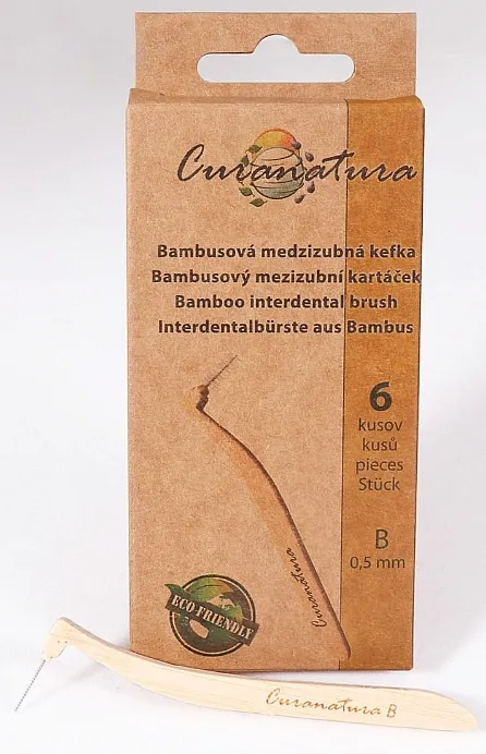 Curanatura Interdental Toothbrush Bambus interdentalne četke, veličina B (0,5 mm), 6 komada