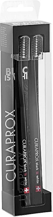 Curaprox Black is White Set četkica za zube "Super Soft", crna