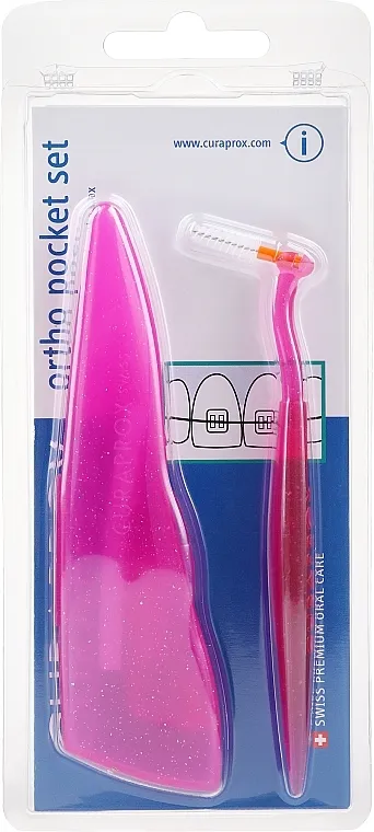 Curaprox Ortho Pocket Set (brushes 07,14,18/3pcs + UHS/1pc + orthod/wax/1pc + box)