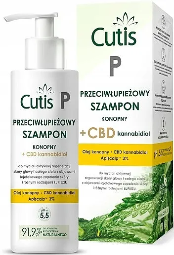 Cutis P-Anti-Dandruff Hemp Shampoo + CBD Šampon za kožu glave