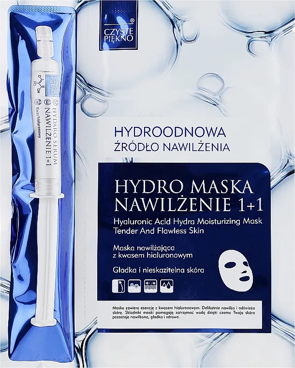 Czyste Piekno Hydro Mask Cloth Face Intensive Hydrating + Serum Maska za lice sa serumom