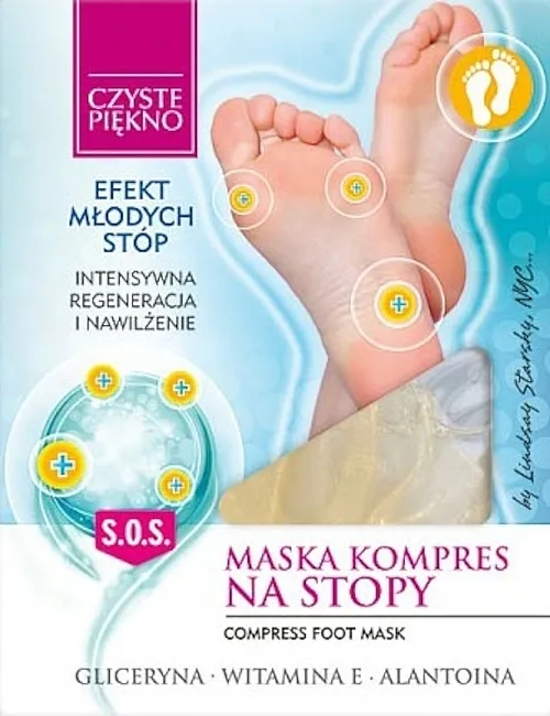 Czyste Piekno Maska za obloge stopala, 2 kom.