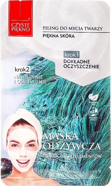 Czyste Piekno Peel Mask Maska za lice "Piling + hranjiva maska"