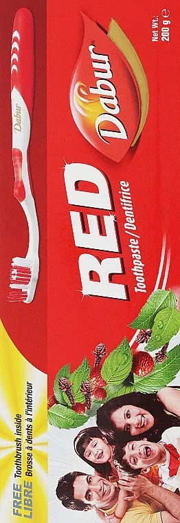 Dabur Red (toothbrush/1pc + toothpaste/200g) Set sa crvenom četkom