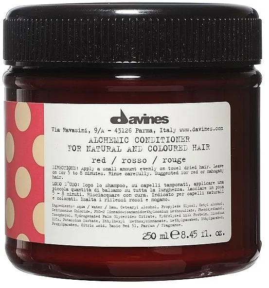 Davines Alchemic Conditioner Regenerator za prirodnu i farbanu kosu (crveni)