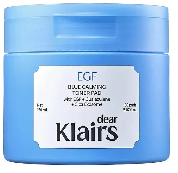 Dear Klairs EGF Blue Calming Toner Pad Umarajuće tonik jastučiće za lice