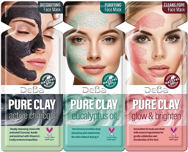 DeBa Pure Clay (f/mask/3*7ml) Set