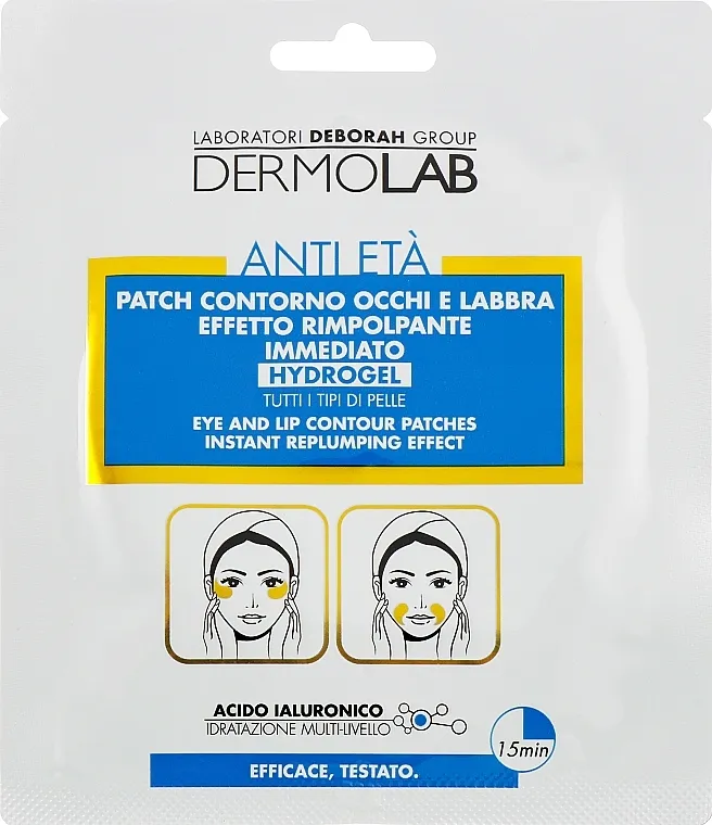 Deborah Dermolab Eye And Lip Contour Patches Replumping Effect Flasteri za predeo oko očiju i usana