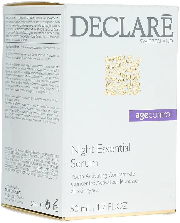 Declare Age Control Night Repair Essential Serum Noćni revitalizirajući serum za lice