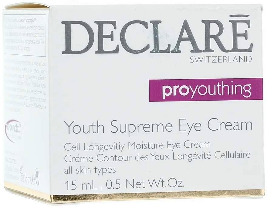 Declare Pro Youthing Youth Supreme Eye Cream Krema protiv prvih znakova starenja za predeo oko očiju