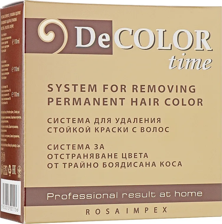 Decolor Time System For Removing Permanent Hair Color Skidač trajne boje za kosu