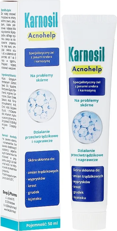 Deep Pharma Karnosil Acnohelp Specijalizirani gel s ionima srebra i karnozinom za kožne probleme