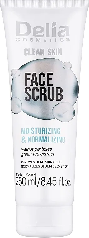 Delia Clean Skin Face Scrub Hidrirajući i normalizujući piling za lice