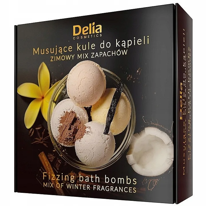Delia Cosmetics Winter Mix Fizzing Bath Bombs (bath/bomb/4x100g) Penušave kugle za kupanje