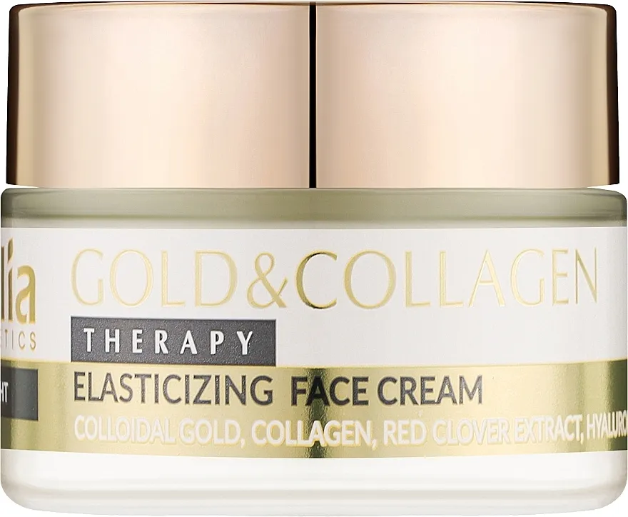 Delia Gold &amp; Collagen Therapy Elasticizing Night Cream Noćna krema za lice sa zlatom i kolagenom