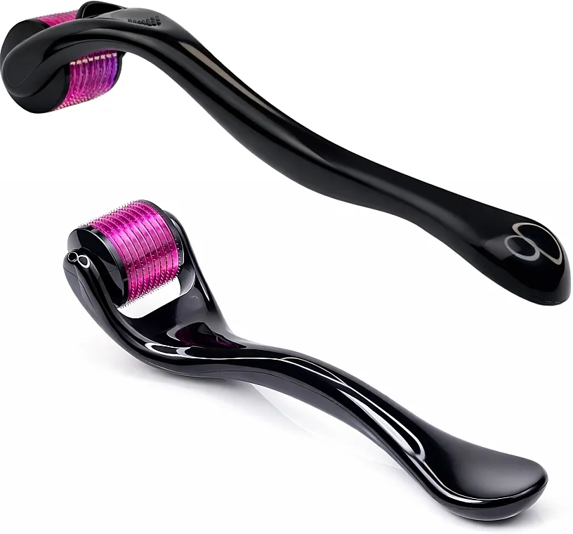 Deni Carte Derma Roller Mezoroler sa mikroiglicama, 0.75 mm, crni sa roze glavom