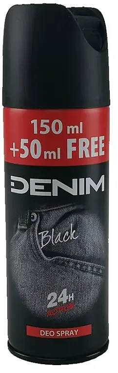 Denim Black Deodorant Spray Sprej-dezodorans (150 + 50 ml)