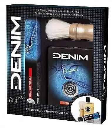 Denim Original (shav/cr/100ml + af/shave/lot/100ml + shav/brush) Set