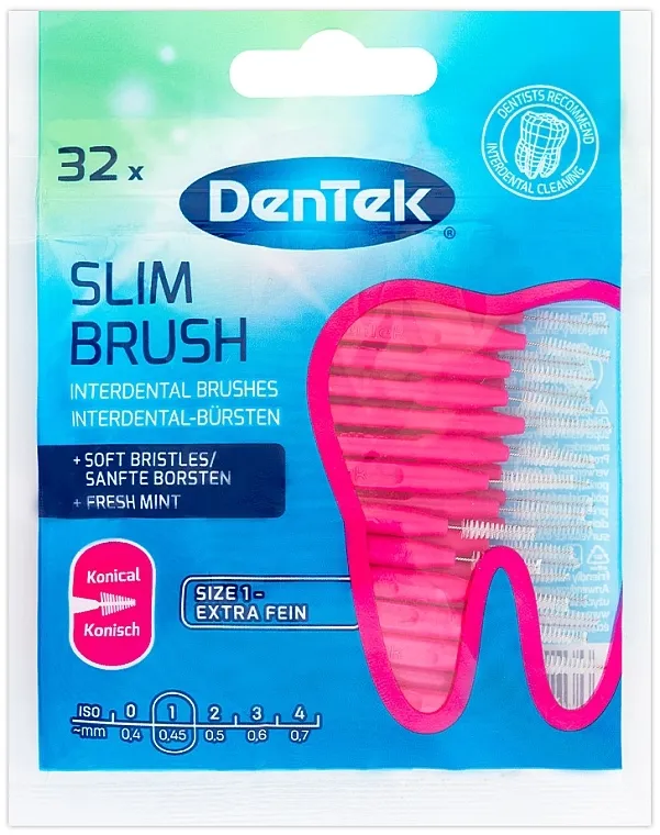 DenTek Slim Brush Međuzubne četkice, 0,45 mm, 32 kom.
