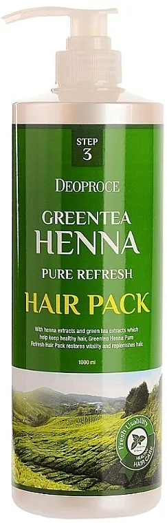 Deoproce Green Tea Henna Pure Refresh Hair Pack Maska za kosu od zelenog čaja i kane