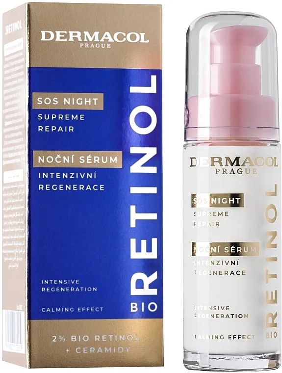 Dermacol Bio Retinol SOS Night Supreme Repair Serum Obnavljajuće noćno serum za lice