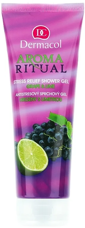 Dermacol Body Aroma Ritual Stress Relief Shower Gel Grap &amp; Lime Gel za tuširanje antistres "Grožđe i limeta"