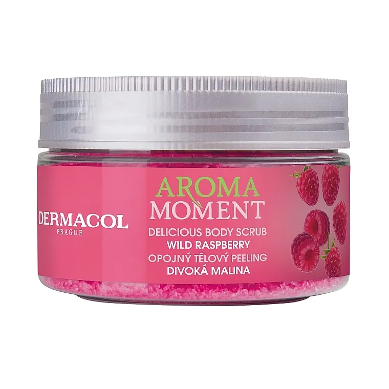 Dermacol Glow Aroma Moment Wild Raspberry Delicious Body Scrub Piling za telo 'Divlja malina'